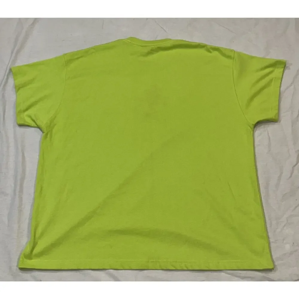 Nike Shirt Mens 2XL Rare Neon Green Sportswear Mushroom Embroidered Crew Neck - Picture 8 of 12